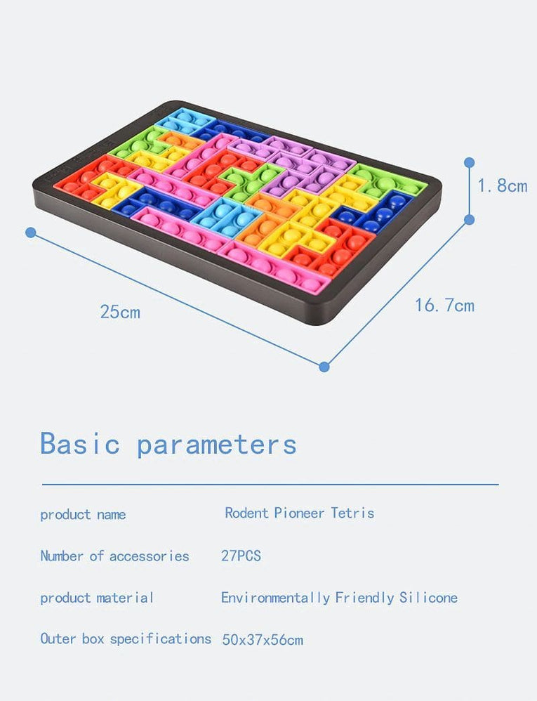 Fidget Toys - Push Pop Bubble Tetris-Spiel (27 Teile) | Maicona