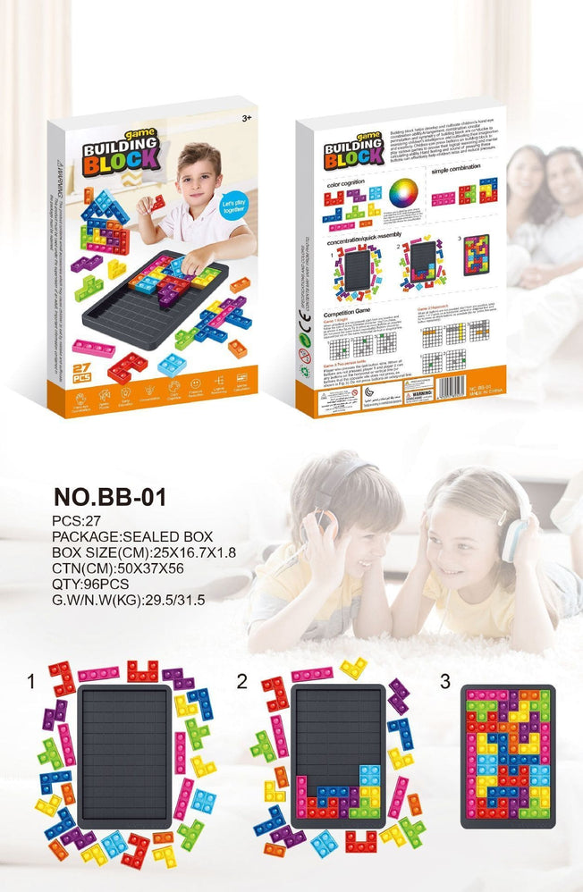 Fidget Toys - Push Pop Bubble Tetris-Spiel (27 Teile) | Maicona