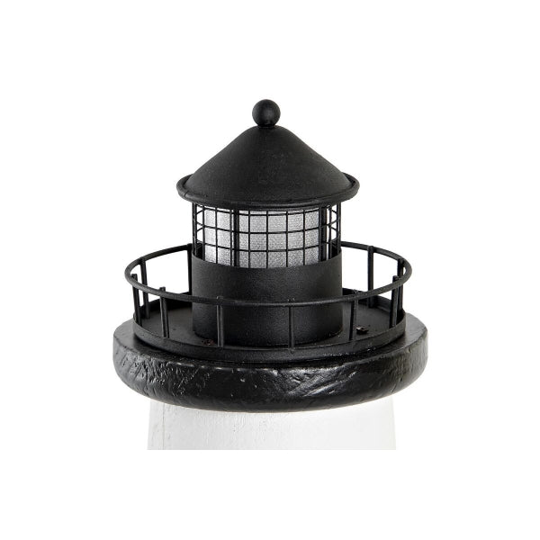 Dekoration Maritim Leuchtturm (46 cm) schwarz/weiß - LED-Beleuchtung